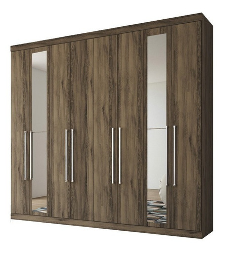 Ropero Placares Master Vip 8 Puertas 8 Estantes Con Espejo