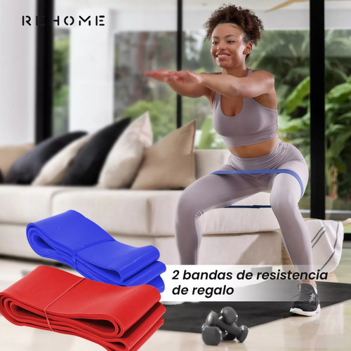Kit De Pesas Mancuernas Rehome De Neopreno 2 3 5 Libras Con Soporte Para Ejercicio Pilates Y Aerobicos Color Gris