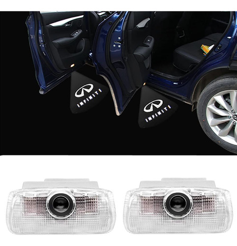 2 Luz Led Para Puerta Coche Logotipo Infiniti Lserie Q50 Q70