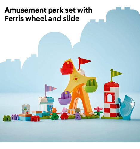Parque De Atracciones Toy Lego Duplo Peppa Pig Con 3 Figuras