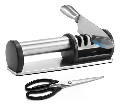 Afiador de Facas Detroit Amolador de Faca Cozinha Manual de Aço Inoxidável - 4 Estágios de Afiação Completa para Uso Doméstico e Chefs - Reviver Facas Cegas - Afiar e Polir Lâminas de Facas e Tesouras — R$ 139,90 em Mercado Livre