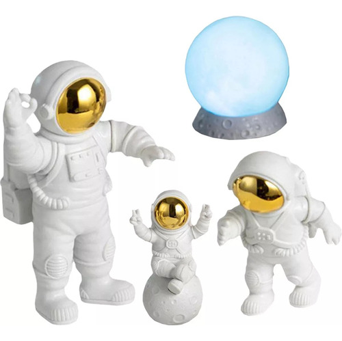 4pcs De Adornos De Astronauta Para El Aterrizaje En La Luna