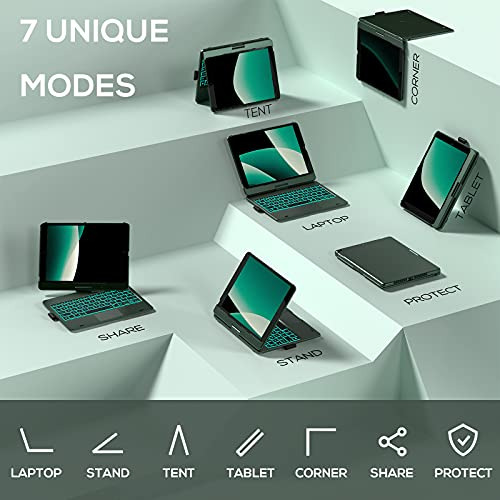 Funda Con Teclado Multitáctil Retroiluminación
