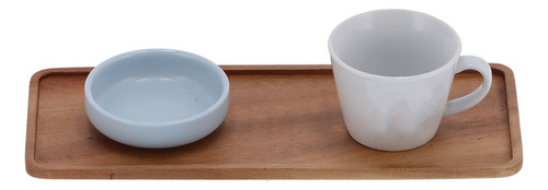 Set De Té, Bandeja De Madera De Nogal Pulida A Mano