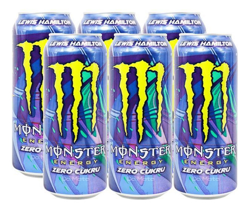 6 Energético Monster Lewis Hamilton Zero Açúcar Limit 500ml