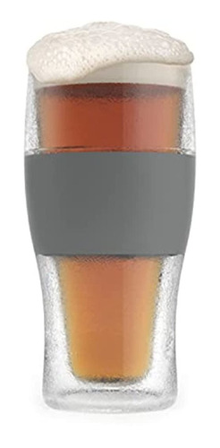 Vaso Acrílico Cerveza Refrigera 0,57 Lt Transp/banda Silic