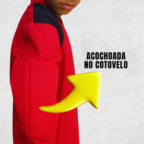 Kit Goleiro Infantil Camisa Calça Acolchoada Uniforme