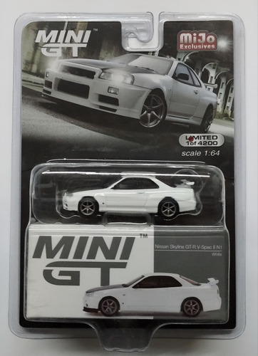 Mini Gt Nissan Skyline Gt-r (r34) V-spec Ii N1 Escala 1/64