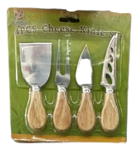 Set Cuchillos Para Queso Mango Madera Cocktail Piqueo