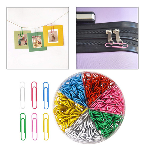 Nuevo 600 Clips De Papel Grandes De 50 Mm, Colores