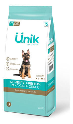 Unik Perro Cachorro Mediano Y Grande X 15kg + 2 Kg Gratis