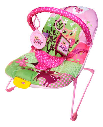 Cadeira De Bebê Descanso Musical Vibratória Menino Menina Cor Rosa