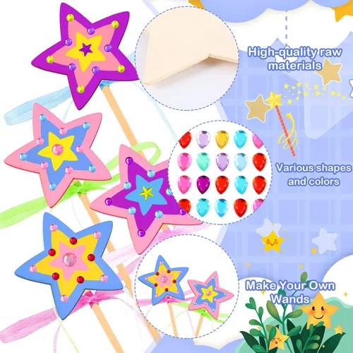 Kit De 57 Varitas De Hada De Princesa Estrella, Haz Tu Propi