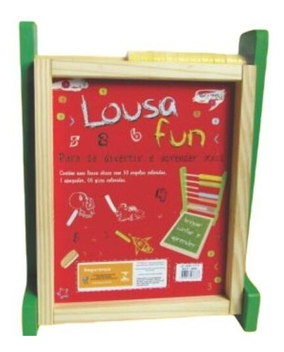 Imagem 1 de 6 de Lousa Fun Colorida Brinquedo Educativo Em Madeira À Vista