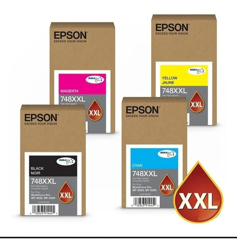 Pack 4 Tintas Epson 748 Xxl