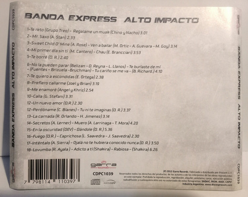 Cd Banda Express (alto Impacto)