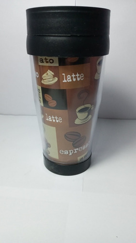 Imagen 1 de 5 de Vaso Térmico  Con Tapa A Rosca Para Café Con Doble Pared 