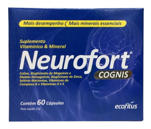 Imagem 1 de 5 de Suplemento Vitamínico Neurofort Cognis 60 Cps Vitaminas B C