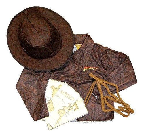 Indiana Jones - Conjunto Infantil, Talla 4 A 10, Marrón