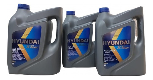 Aceite Lubricante 15w40 Hyundai Xteer Hd Ultra Caja 3 De 6l