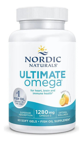 Ultimate Omega - Ômega 3 Nordic Naturals 60 Softgels Imp Eua Sabor Limão
