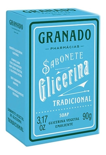 Sabonete Barra Glicerina Vegano Granado Tradicional 90g