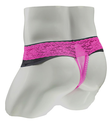 B Ropa Interior De Cintura Baja Para Hombre, Encaje De Seda