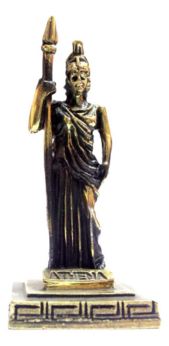 Estatua En Miniatura De Zamac Griego Antiguo De Atenea (oro.