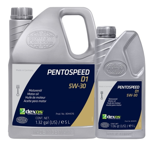 Aceite Motor Pentosin 5w30 Dexos 1, 100% Sintetico, 6 Lts