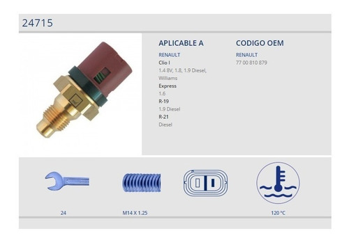 Sensor Temperatura Renault 19 /21 Clio Megane Original