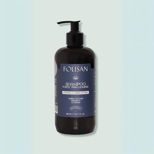 Shampoo Forte Anticaída Hombre Carbón Activado Folisan 500ml