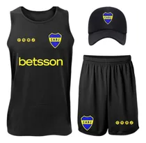 Comprar Conjunto Deportivo Musculosa, Short Y Gorra Boca Juniors Ret