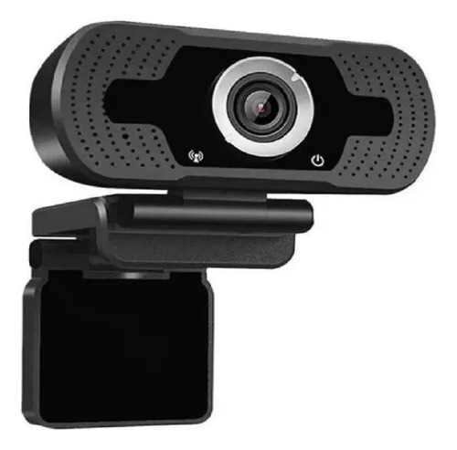 Webcam Full Hd 1080 Usb Câmera Live Resolução Pc Ios Android Preto Com Microfone Para Video Chamada Reuniões