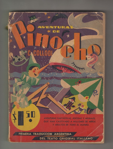 Aventuras De Pinocho X Collodi Completo Ilustrado 1940 Raro