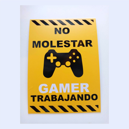 Cartel En En Pvc 1 Mm No Molestar ,gamer  ,puerta Cuarto 