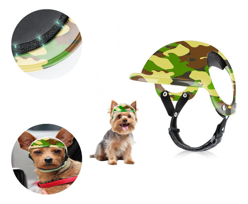 Casco Para Mascotas Ajustable Pet Hd Protection Gr Con R