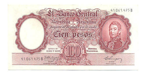 Billete Moneda Nacional 100 Pesos Bot 2054 Fábregas Campos