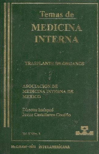 Libro Medicina Interna:transplante De Organos De Javier Cast