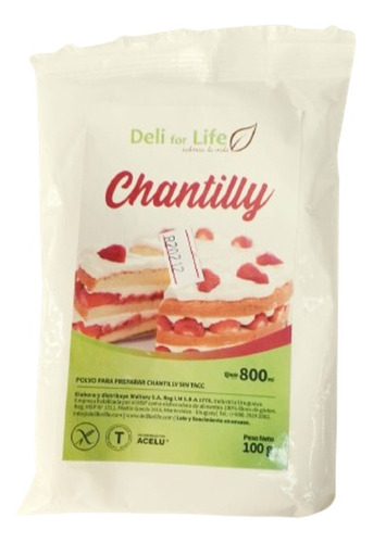  Chantilly Sin Gluten 100 G