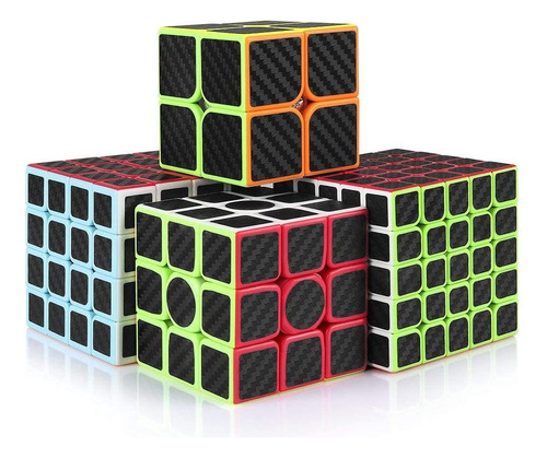 Adhesivos Cubo Rubik 2x2 3x3 4x4 5x5, Z Cobra Fibra De Carbo