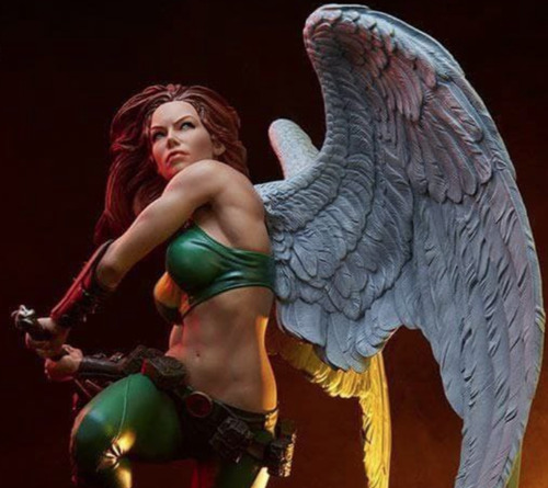 Mulher-gavião - Hawkwoman - Em Resina 12k - Tinta Importada.
