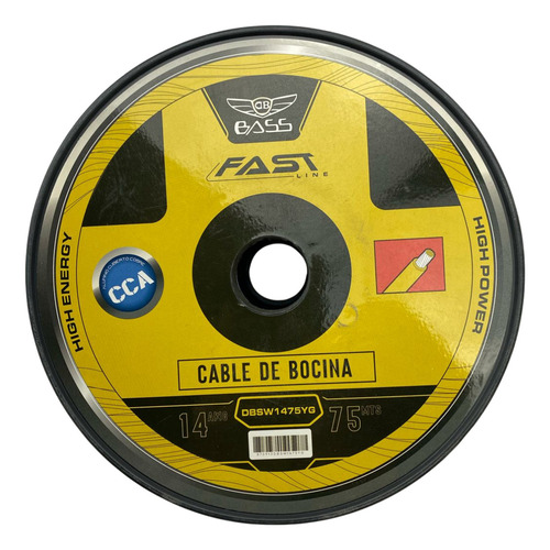 Cable De Bocina Db Bass Dbsw1475yg 75mt Cal14 Ama/gri Cca
