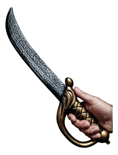 Espada Brinquedo De Guerreiro Árabe - Carnaval E Halloween Cor Prata Com Cabo Bronze