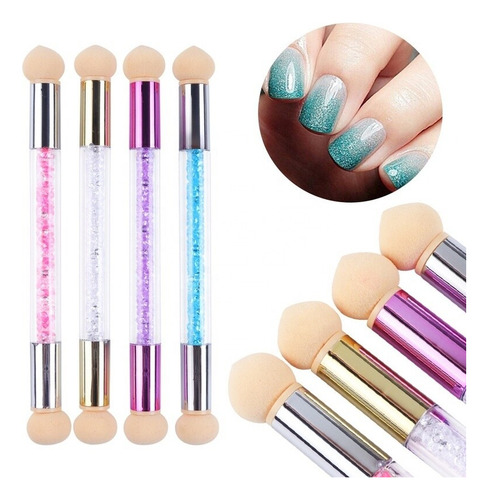 Pincel Esponja + Respuestos Uñas Decoradas Agua