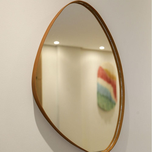Espelho Orgânico Vertical 64x44cm Com Moldura