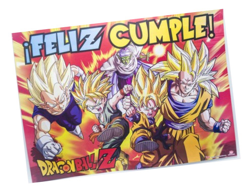 Afiche Dragon Ball Z Cumpleaños Infantil Cartel