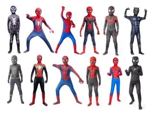 Fantasia Infantil Homem Aranha Traje Spiderman 12 Modelos