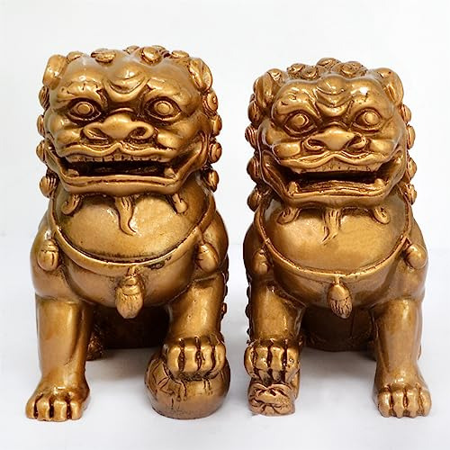 Adorno Feng Shui Par De Leones Guardián Fu Foo