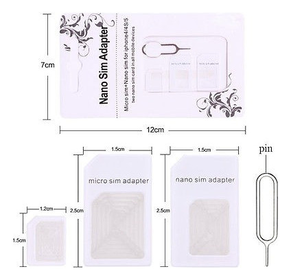 10pcs Nano Sim Tarjeta Al Convertidor Del Adaptador Estándar