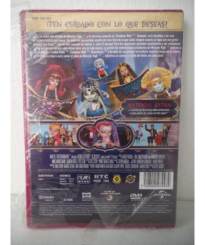 Monster High 13 Deseos Dvd